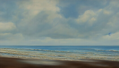 Fototapeta premium Seascape generated by AI