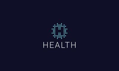 Letter H creative technological dotted modern logo 