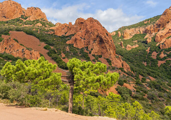 Landschaft im Estérel-Gebirge an der Côte d'Azur