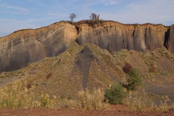 Fototapeta premium Extinct crater of volcano from Racos, Brasov, Transylvania, Romania