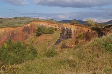 Extinct crater of volcano from Racos, Brasov, Transylvania, Romania
