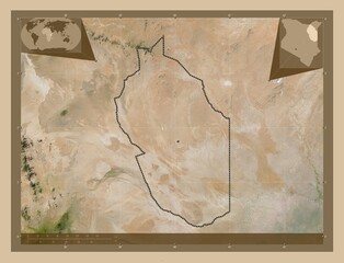 Wajir, Kenya. Low-res satellite. Major cities