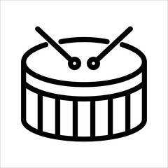 single drum vector icon, on a white background.