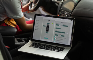 Diagnostic machine tools ready to be used with car