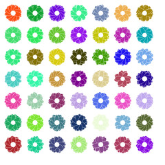 set of flowers
