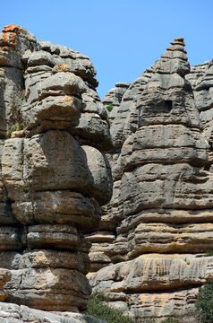 El Torcal de Antequera, paisaje k&aacute;rstico en un paraje natural patrimonio mundial de la UNESCO.