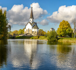 Obraz premium Church of St. George the Victorious on the Middle Rogatka