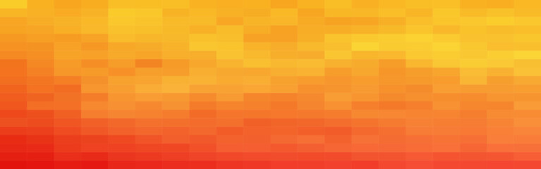 Abstract orange gradient rectangles mosaic banner background. Vector illustration.