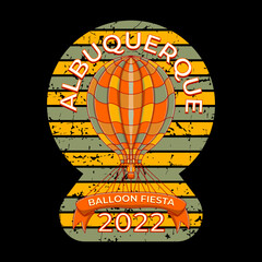 Albuquerque balloon fiesta 2022 vector illustration