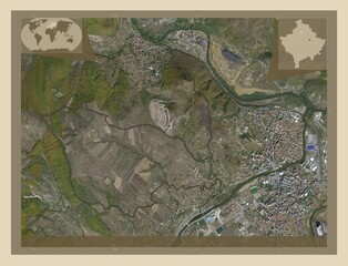 North Mitrovica, Kosovo. High-res satellite. Major cities