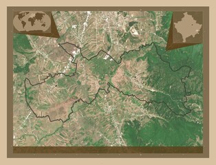 Partesh, Kosovo. Low-res satellite. Major cities