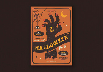 Halloween Zombie Party Flyer