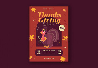 Maroon Thanksgiving Flyer