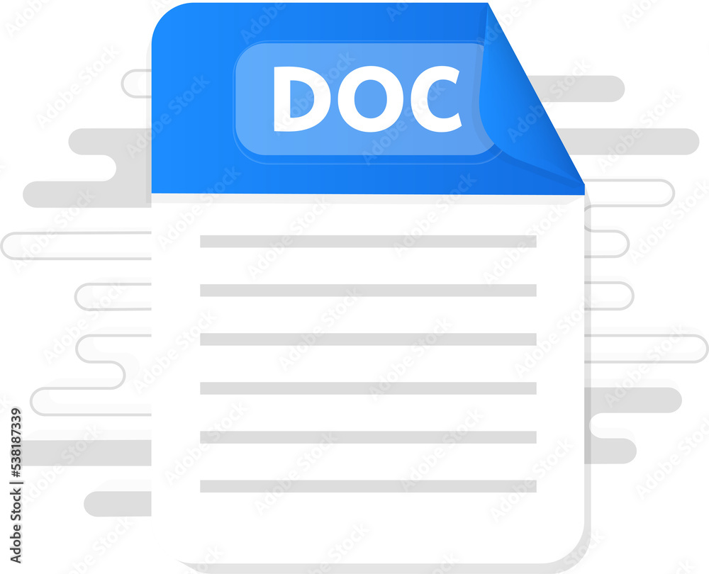 Poster doc file icon. flat design graphic illustration. vector docicon