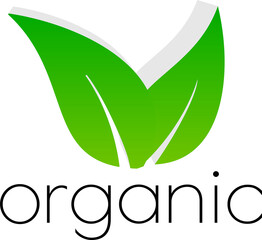 Natural product logo or label. Element for design menu restaurant or cafe