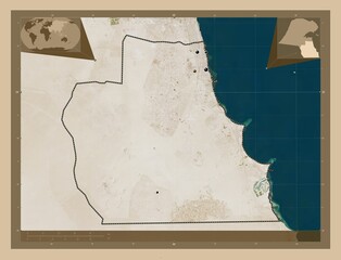 Al Ahmadi, Kuwait. Low-res satellite. Major cities