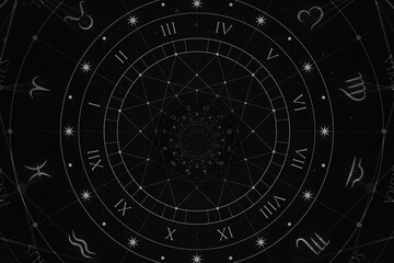 Astrology and alchemy sign background illustration