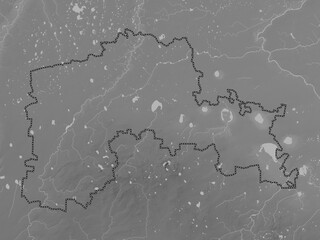 North Kazakhstan, Kazakhstan. Grayscale. No legend
