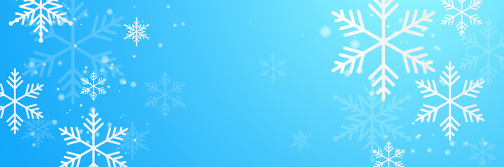 Fototapeta na wymiar Christmas blue background with snow and snowflake. Christmas card with snowflake border vector illustration