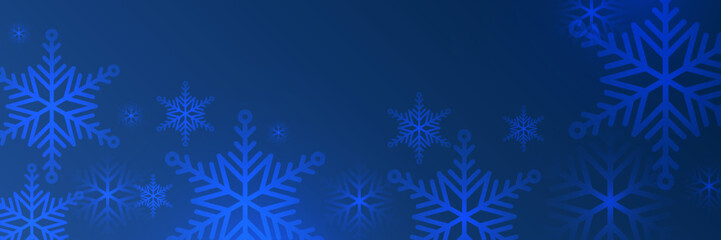 Naklejka na ściany i meble Christmas blue background with snow and snowflake. Christmas card with snowflake border vector illustration