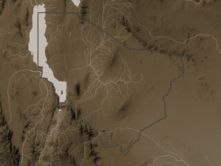 Marsabit, Kenya. Sepia. No legend