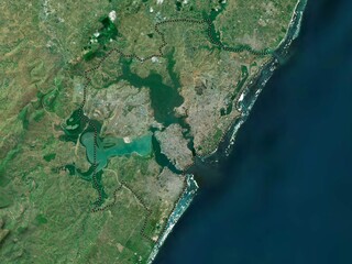 Mombasa, Kenya. High-res satellite. No legend