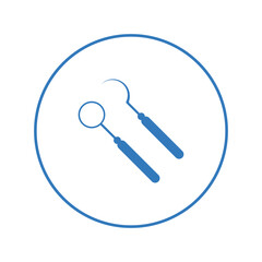 Tooth repair dental tool icon | Circle version icon |