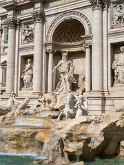 Roma, Italy. Fontana di Trevi. Amazing view of the Trevi Fountain. One of the most beautiful...