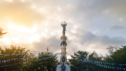 freedom monument in san salvador, independence symbol of el salvador  - obrazy, fototapety, plakaty