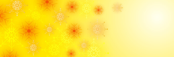 Christmas red background with snow and snowflake