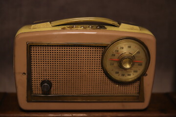 vintage radio isolated on white