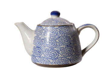A stylish pot for infusing tea in a household on an isolated background.