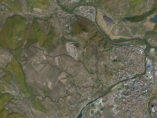 North Mitrovica, Kosovo. High-res satellite. No legend