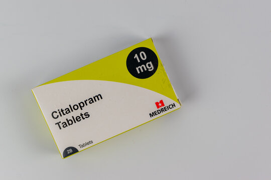 box of citalopram anti depressant tablets medication for depression