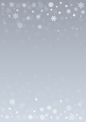 Naklejka na ściany i meble Christmas snow vector background. Falling snowflakes transparent decoration. New Year Holidays greeting card backdrop.