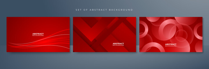 Fototapeta premium Modern red background. Vector abstract graphic design banner pattern presentation background web template.
