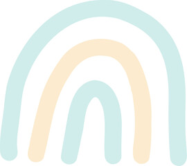 Doodle pastel rainbow