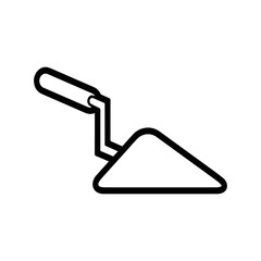 Construction masonry trowel tool icon | Black Vector illustration |
