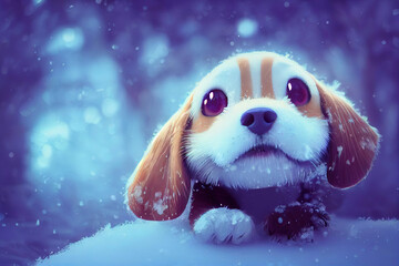 Obraz na płótnie Canvas Beagle puppy in the great outdoors