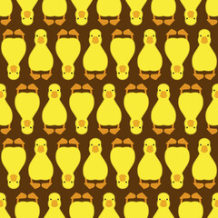 Duckling Pattern seamless . little duck Background. Baby fabric ornament