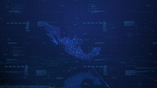 visualization of the map in the virtual space Head-Up Display, Mexico