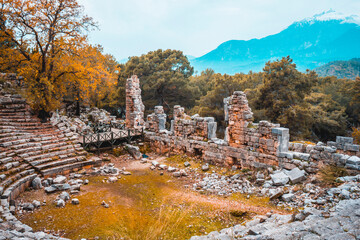 The Ancient City of Phaselis in Tekirova Kemer, Antalya, Turkey