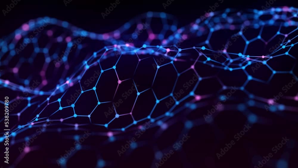 Wall mural futuristic hexagon background. abstract technology background. technology concept. big data. 3d rend
