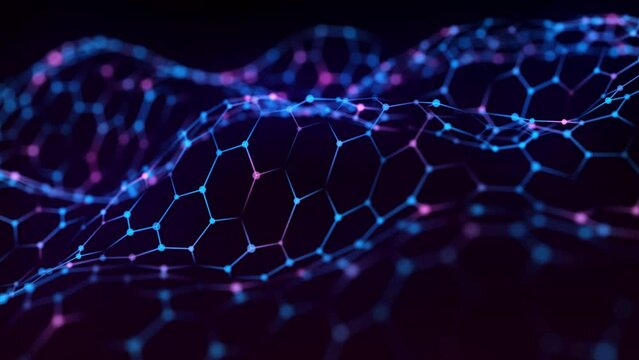 Futuristic hexagon background. Abstract technology background. Technology concept. Big data. 3d rendering. 4k animation.