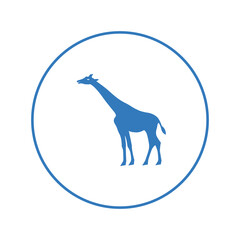 African wild animal giraffe icon | Circle version icon |