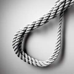 Rope for hanging isolated on neutral background - obrazy, fototapety, plakaty