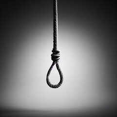 Rope for hanging isolated on neutral background - obrazy, fototapety, plakaty