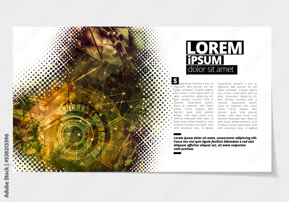 Canvas Prints elegant layout for business presentation with technology and science background, vector illustartion