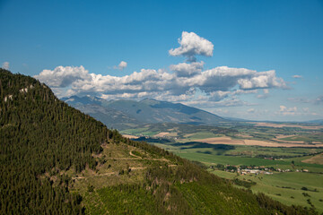 Fototapeta na wymiar landscape with mountains and clouds, West Tatras