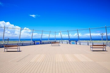 常滑市　晴天の中部国際空港スカイデッキ